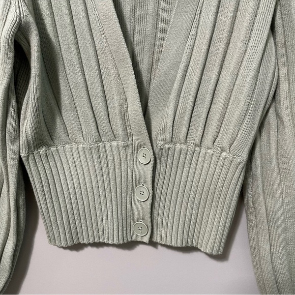 Wilfred Plunge Front Cardigan Green - Picture 6 of 10